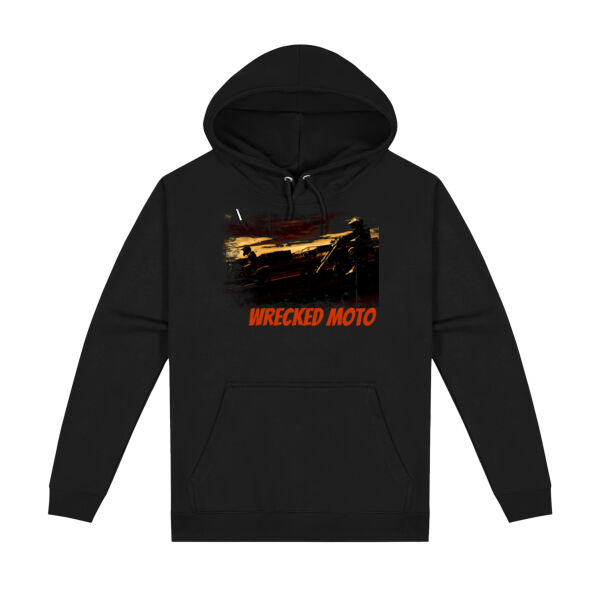 Wrecked moto wheelie hoodie Thumbnail